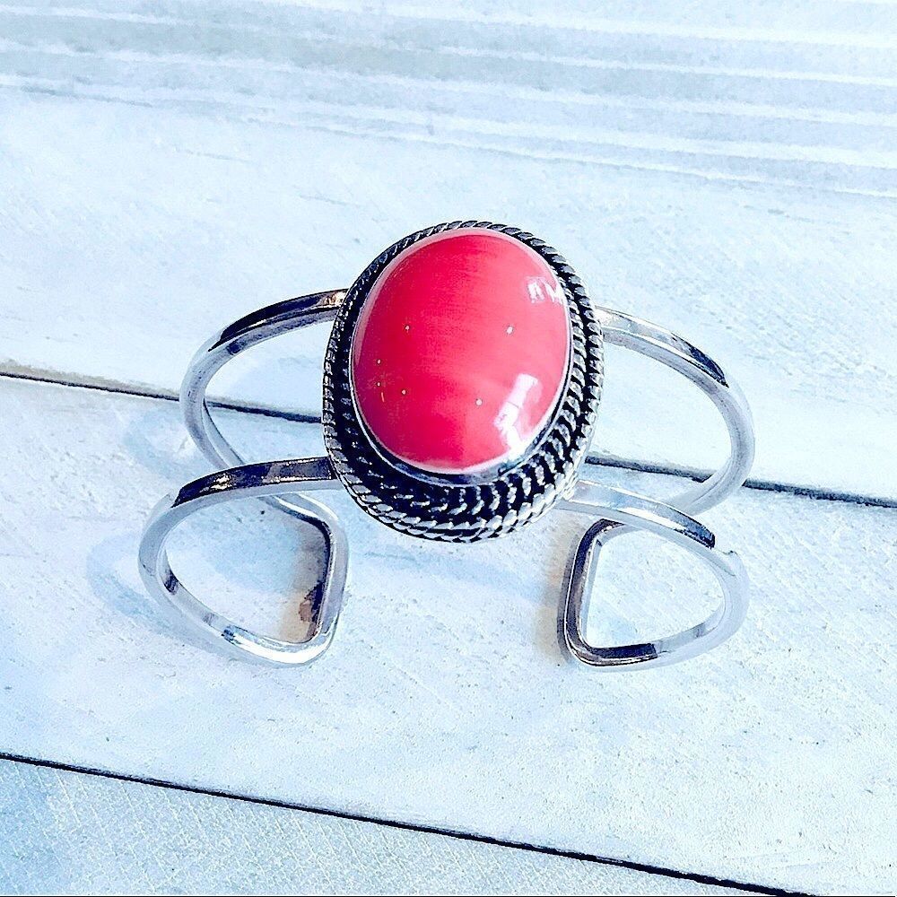 Peach Agate Genuine Stone Bracelet